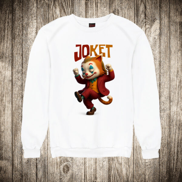 duks bez kapuljace boja bela slika joket joker macka