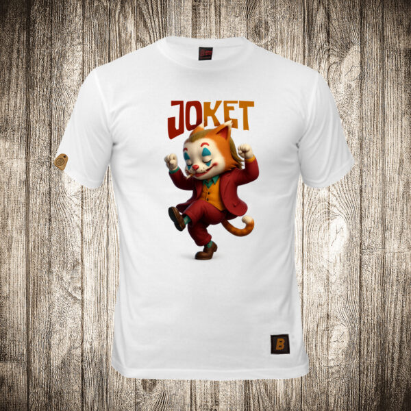 muska majica boja bela slika joket joker macka