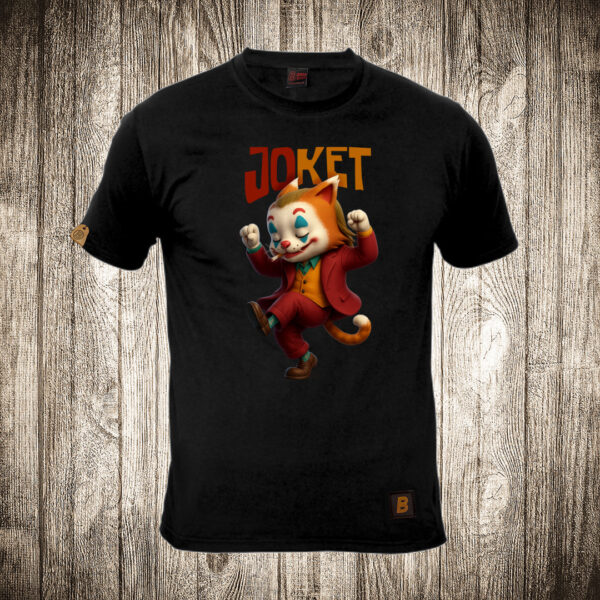 muska majica boja crna slika joket joker macka