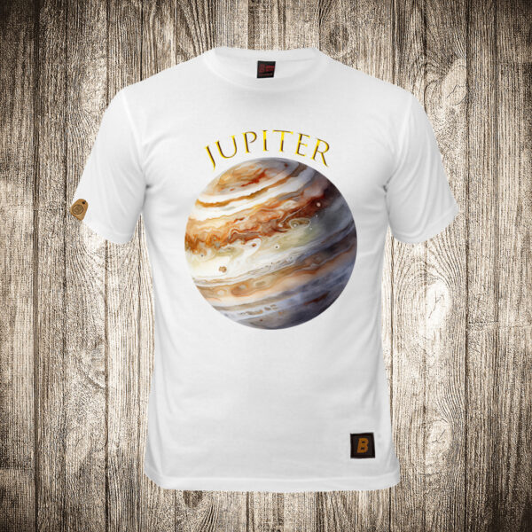 muska majica boja bela slika jupiter