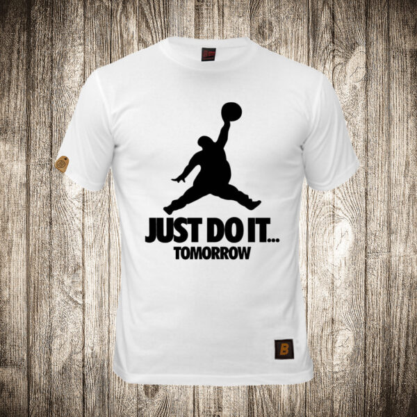 muska majica boja bela slika just do it tomorrow jordan