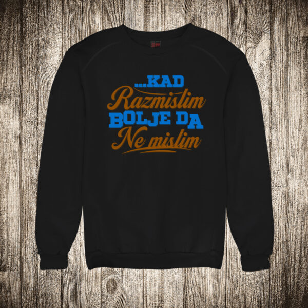 duks bez kapuljace boja crna slika kad razmislim bolje da ne mislim