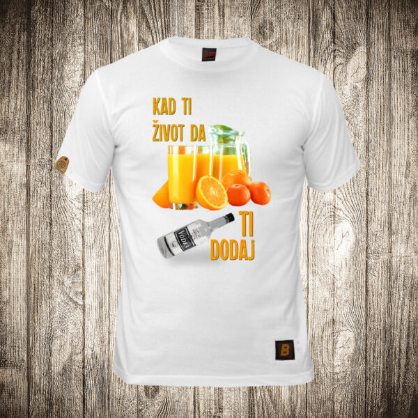 decija majica boja bela slika kad ti zivot da djus ti dodaj vodku