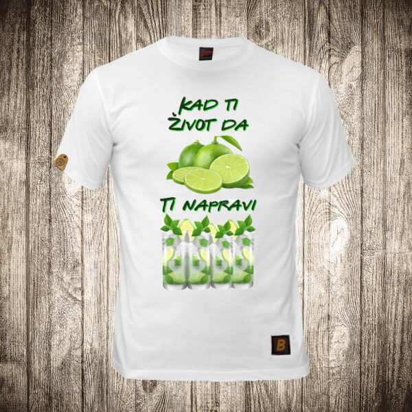 decija majica boja bela slika kad ti zivot da limetu napravi mojito