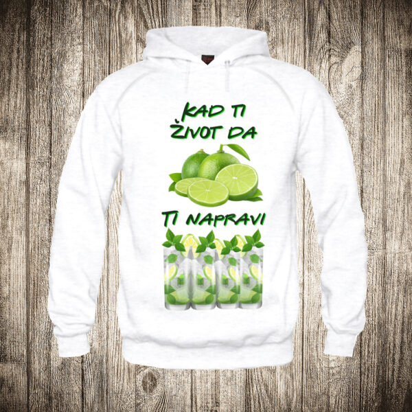 duks sa kapuljacom boja bela slika kad ti zivot da limetu napravi mojito
