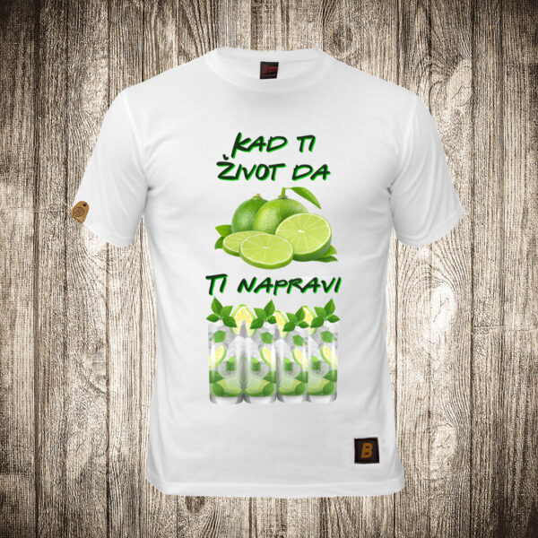 muska majica boja bela slika kad ti zivot da limetu napravi mojito