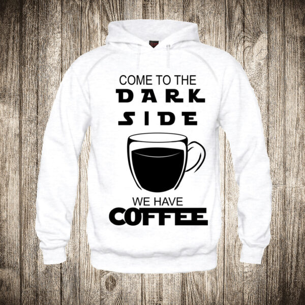 duks sa kapuljacom boja bela slika kafa 10 dark side coffee