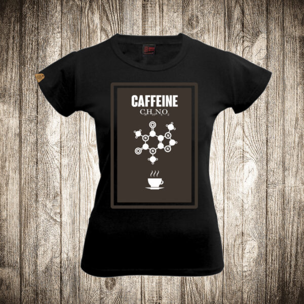 zenska majica boja crna slika kafa 9 caffeine