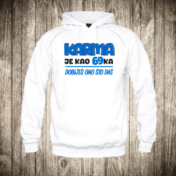 deciji duks boja bela slika karma je kao 69ka dobijes ono sto das