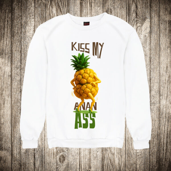 duks bez kapuljace boja bela slika kiss my ananass