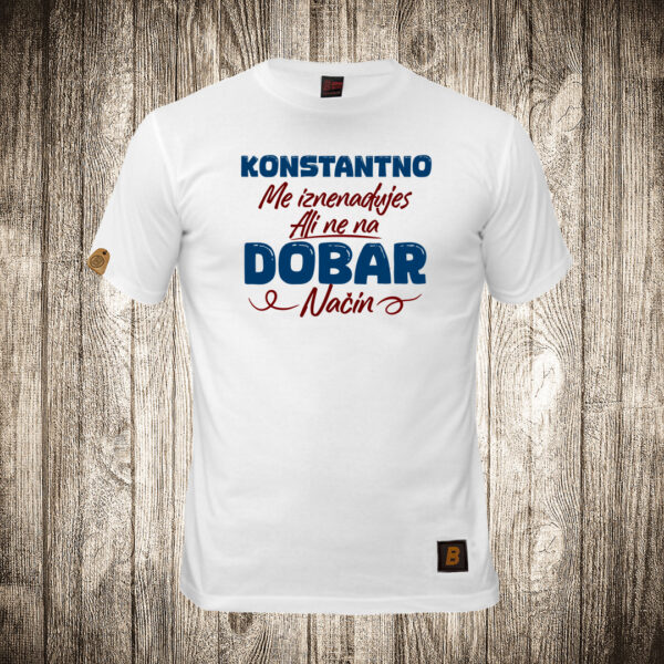 decija majica boja bela slika konstantno me iznenadjujes