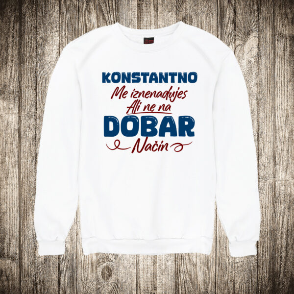 duks bez kapuljace boja bela slika konstantno me iznenadjujes