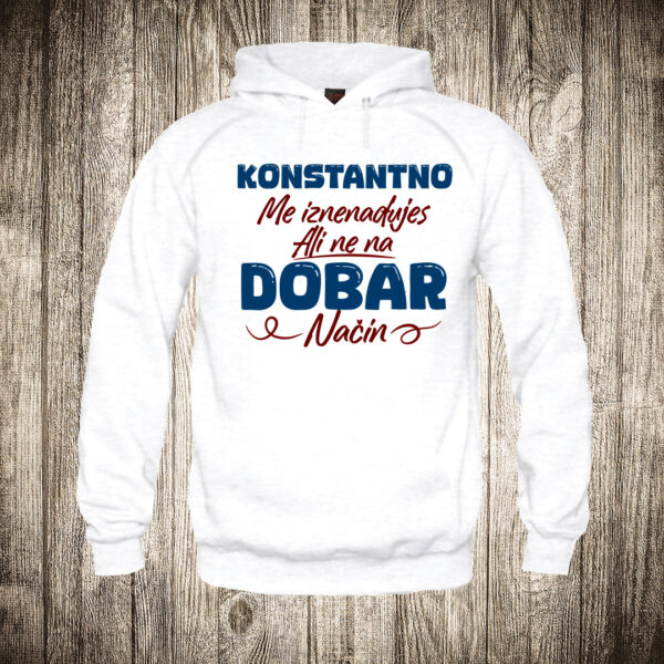 duks sa kapuljacom boja bela slika konstantno me iznenadjujes