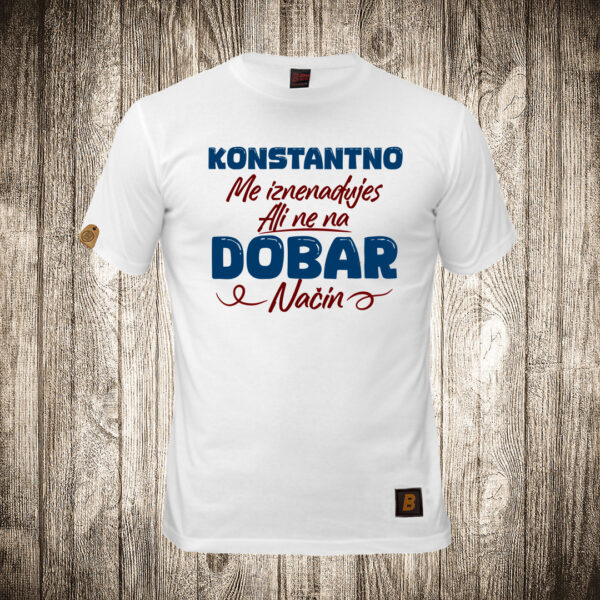 muska majica boja bela slika konstantno me iznenadjujes