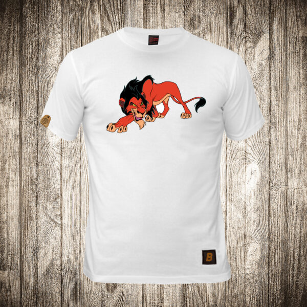 muska majica boja bela slika kralj lavova lion king skar