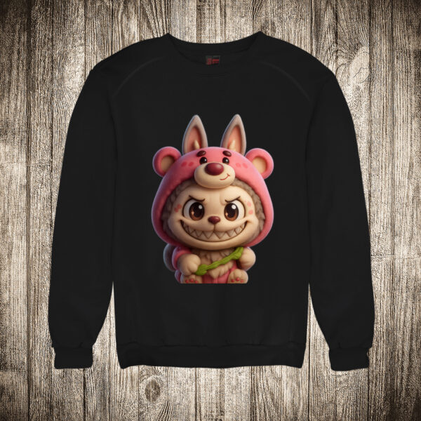 duks bez kapuljace boja crna slika labubu 21 u kostimu pink
