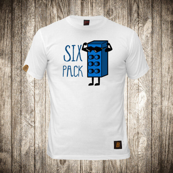 decija majica boja bela slika lego six pack misici teretana