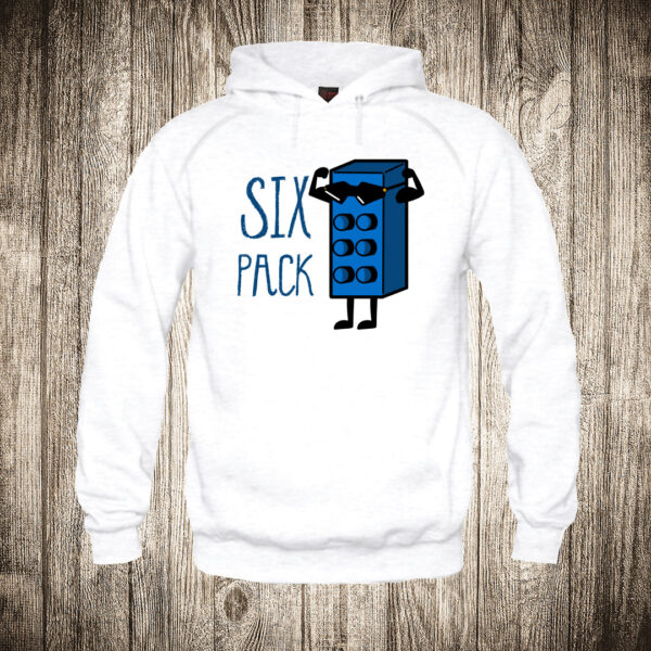 deciji duks boja bela slika lego six pack misici teretana