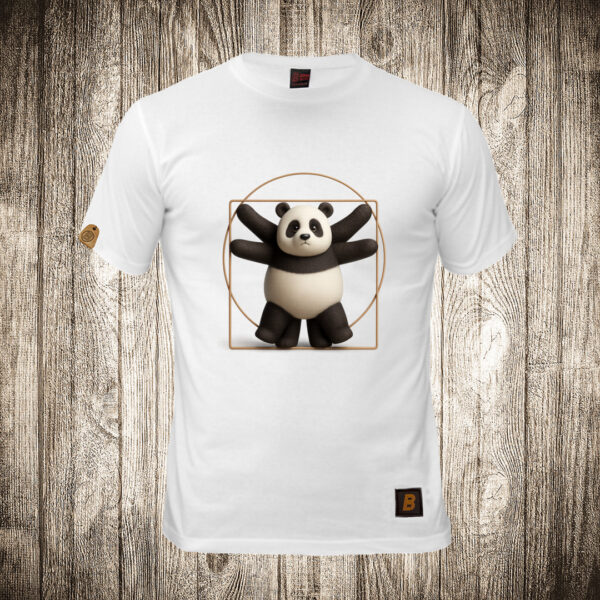 decija majica boja bela slika leonardo da vinci vetruvijev covek panda