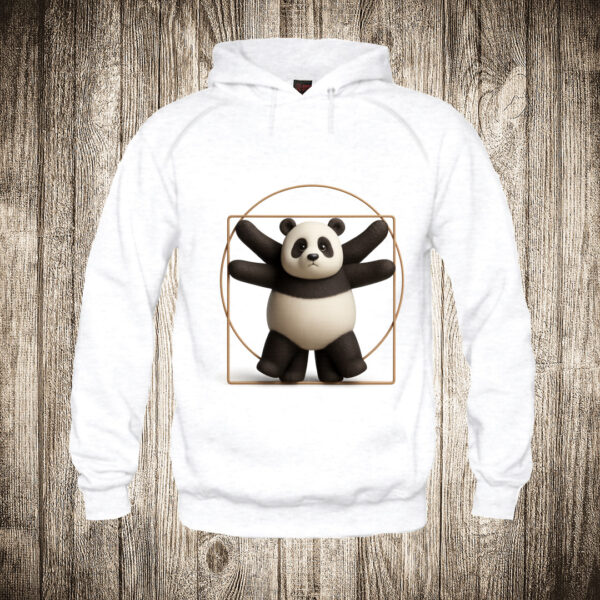 duks sa kapuljacom boja bela slika leonardo da vinci vetruvijev covek panda