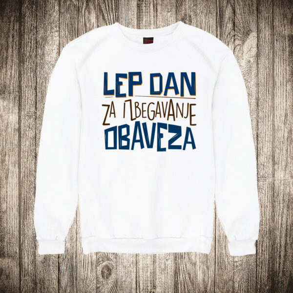duks bez kapuljace boja bela slika lep dan za izbegavanje obaveza