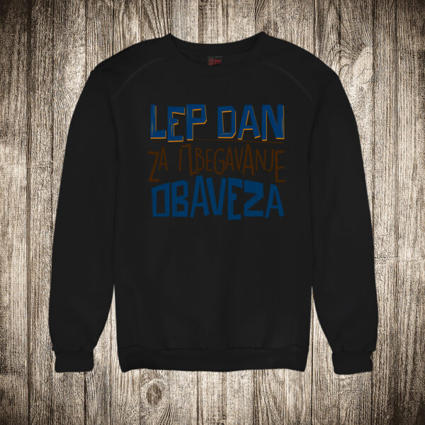 duks bez kapuljace boja crna slika lep dan za izbegavanje obaveza