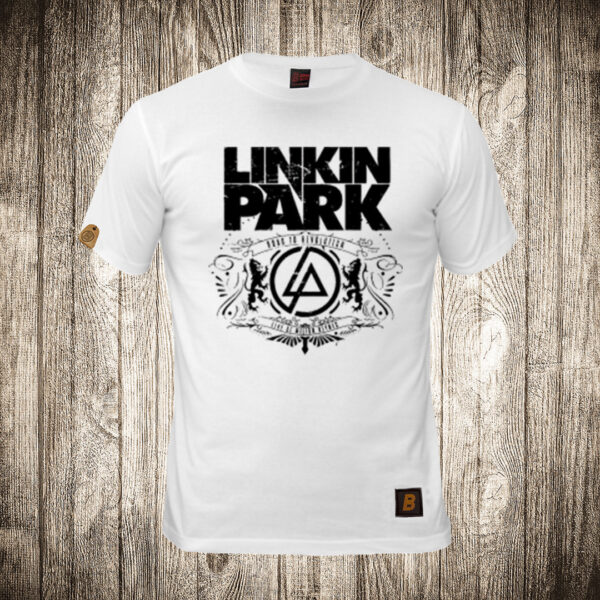 muska majica boja bela slika linkin park 1