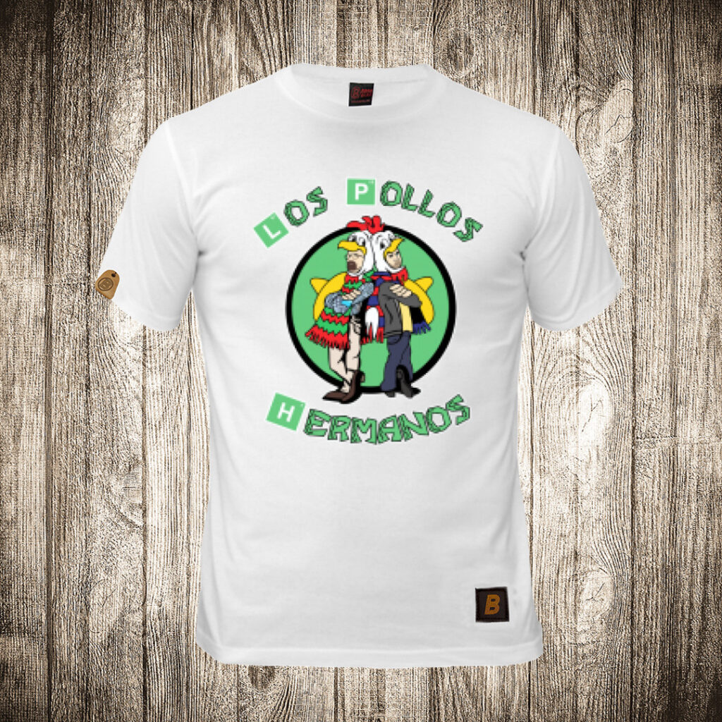 T-shirt Breaking Bad – Los Pollos Hermanos, Taille XL, Rose, Unisexe (Bella + Canvas)