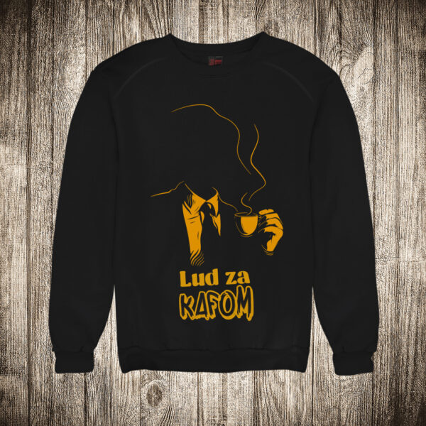 duks bez kapuljace boja crna slika lud za kafom