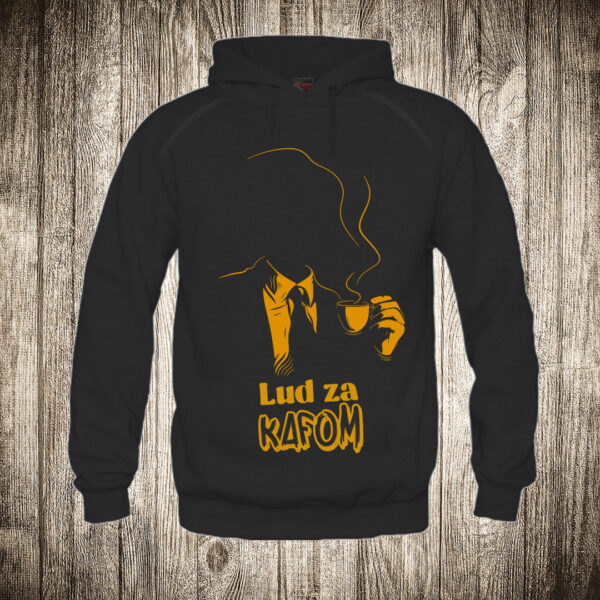 duks sa kapuljacom boja crna slika lud za kafom