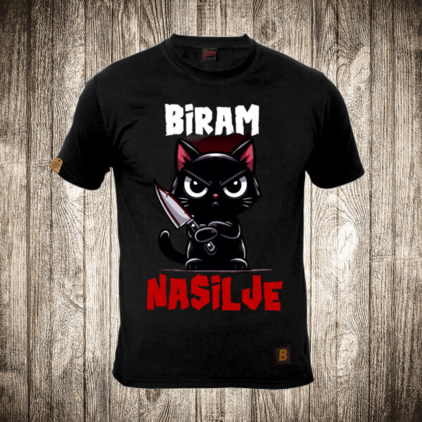 muska majica boja crna slika macka biram nasilje