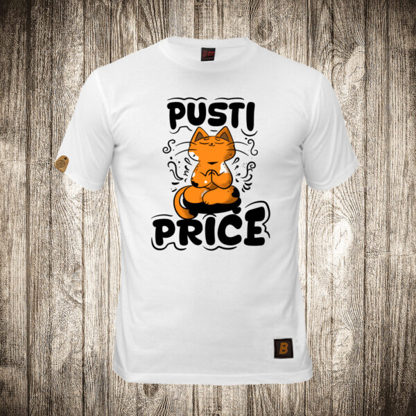 decija majica boja bela slika macka pusti price joga