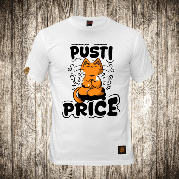 muska majica boja bela slika macka pusti price joga