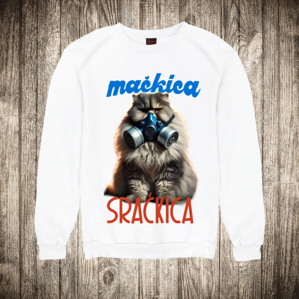 duks bez kapuljace boja bela slika mackica srackica brain rot 1