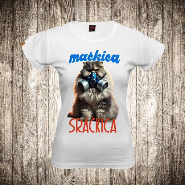 zenska majica boja bela slika mackica srackica brain rot 1