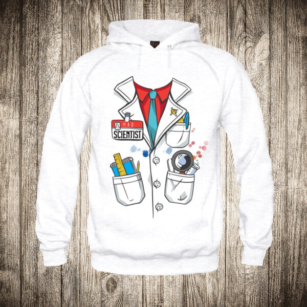 duks sa kapuljacom boja bela slika mad scientist ljuti naucnik hemija