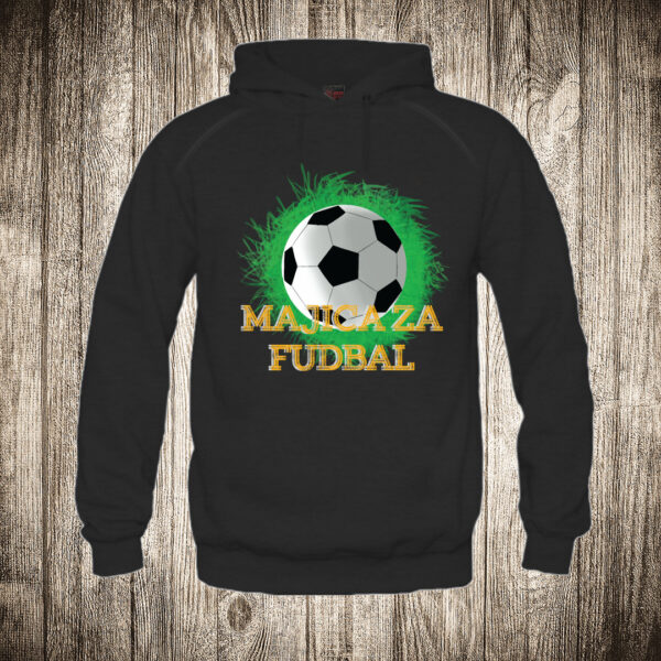 duks sa kapuljacom boja crna slika majica za fudbal
