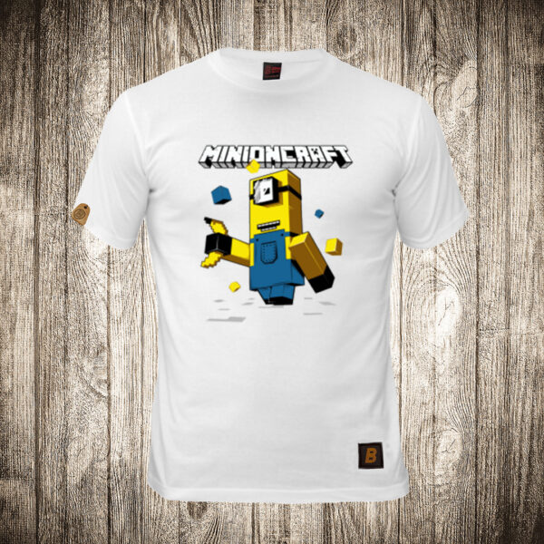 decija majica boja bela slika malci minecraft minion