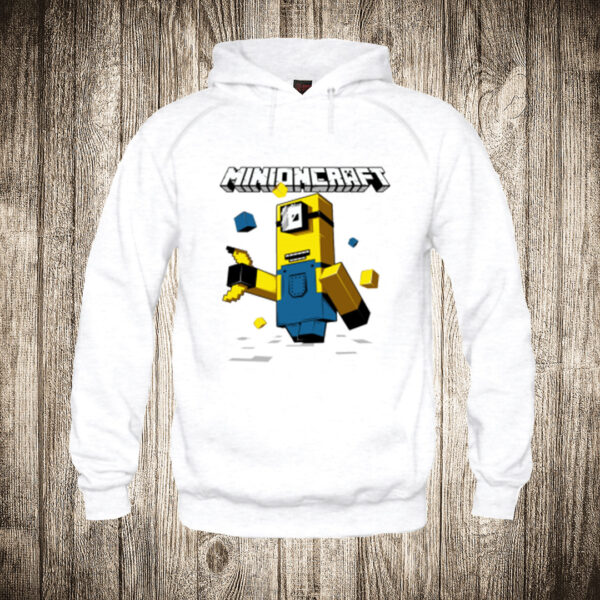 deciji duks boja bela slika malci minecraft minion