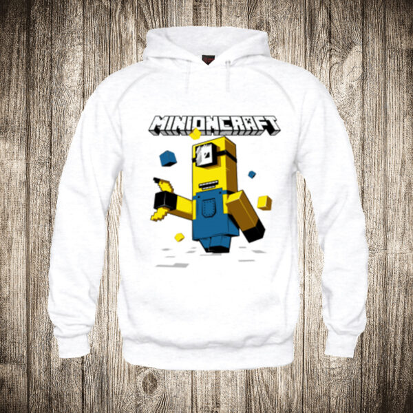 duks sa kapuljacom boja bela slika malci minecraft minion