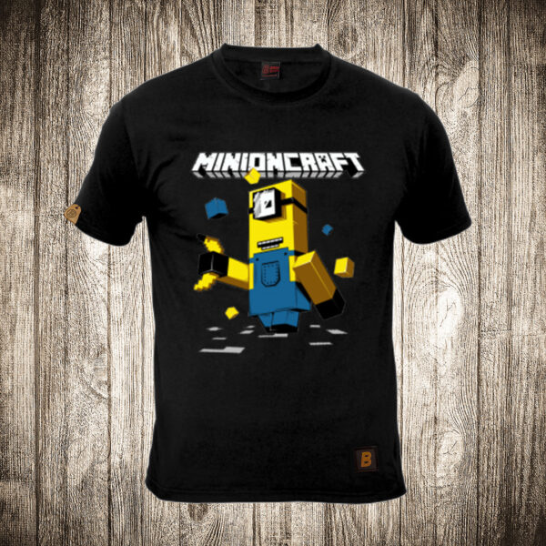 muska majica boja crna slika malci minecraft minion