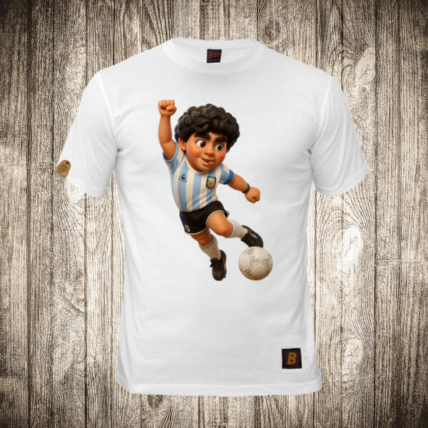 decija majica boja bela slika maradona 16 crtani