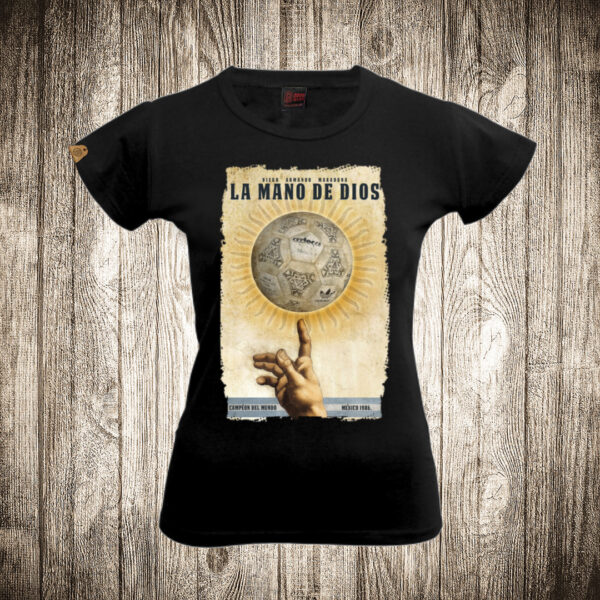 zenska majica boja crna slika maradona la mona de dios