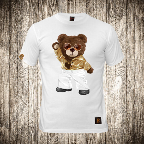 decija majica boja bela slika meda teddy bear 101 funky