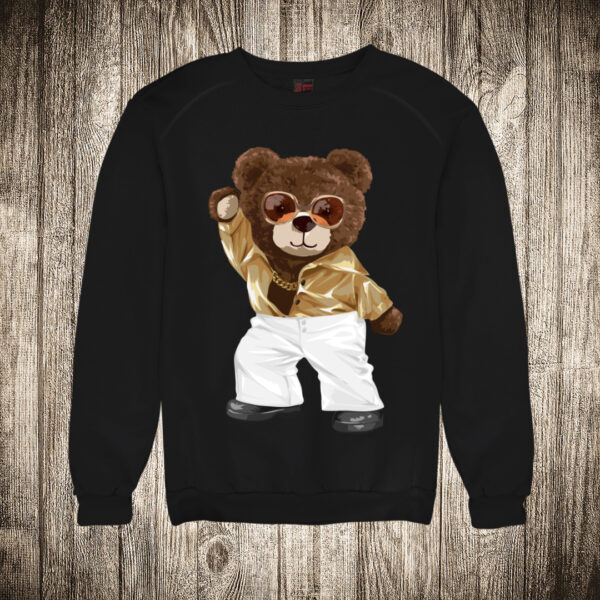 duks bez kapuljace boja crna slika meda teddy bear 101 funky