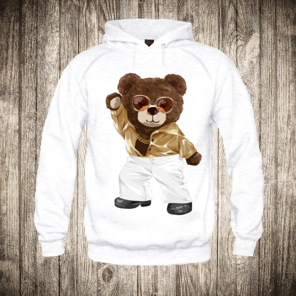 duks sa kapuljacom boja bela slika meda teddy bear 101 funky