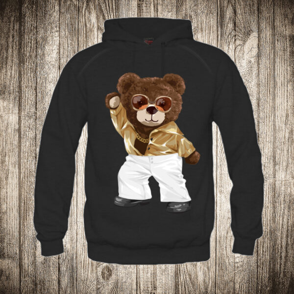 duks sa kapuljacom boja crna slika meda teddy bear 101 funky