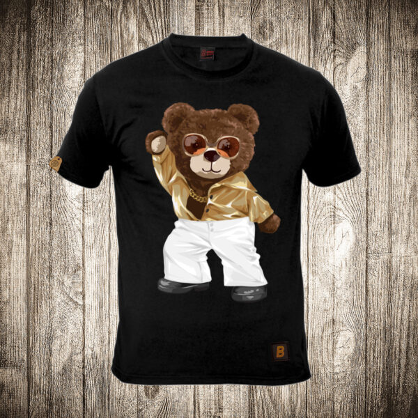 muska majica boja crna slika meda teddy bear 101 funky