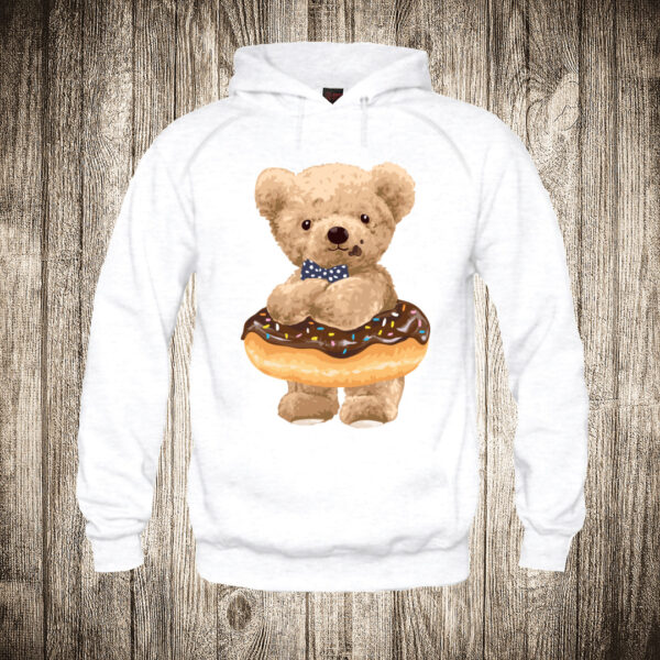 deciji duks boja bela slika meda teddy bear 104 krofna