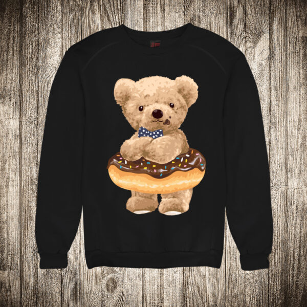 duks bez kapuljace boja crna slika meda teddy bear 104 krofna